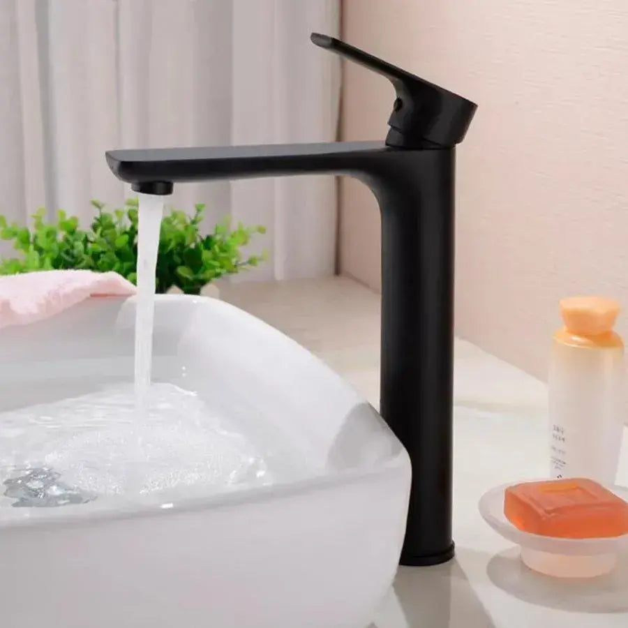Μπαταρία Washbasin, υγιεινό ορείχαλκο, μαύρο, CF2028