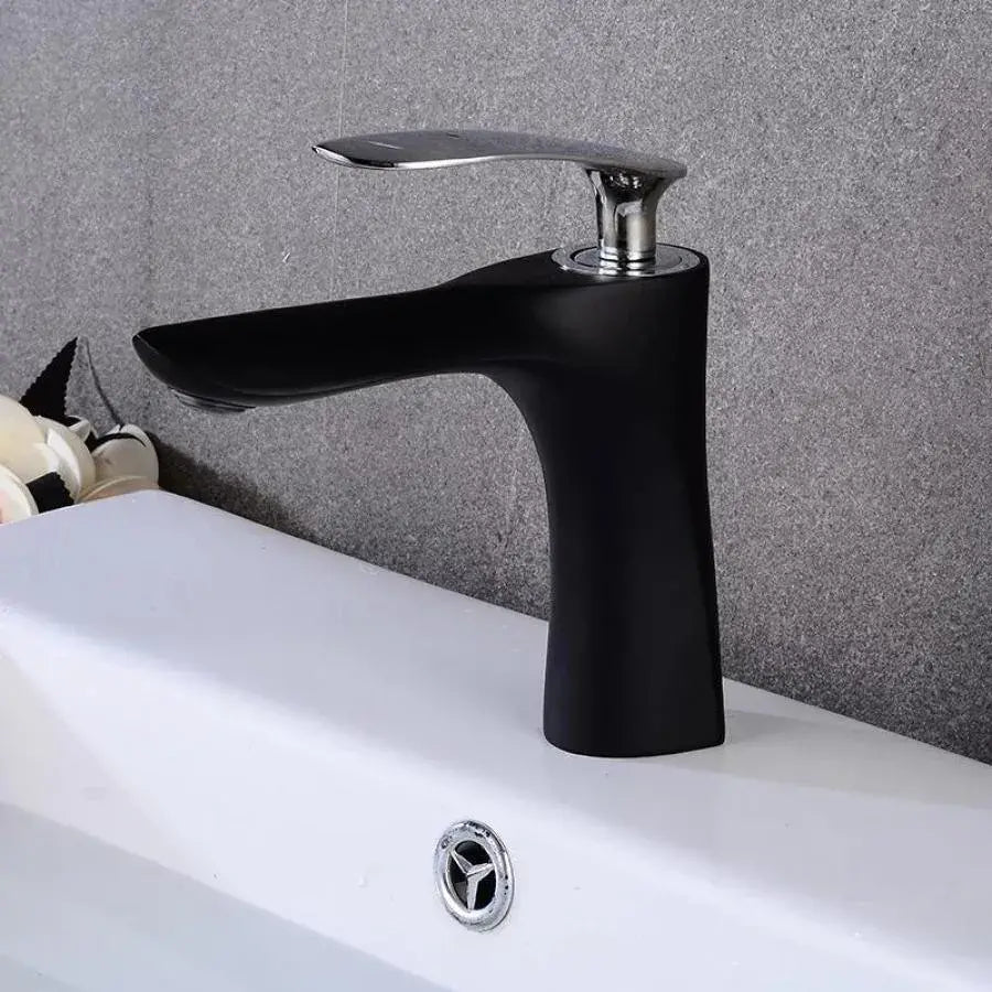 Μπαταρία Washbasin, υγιεινό ορείχαλκο, μαύρο, OD/2024