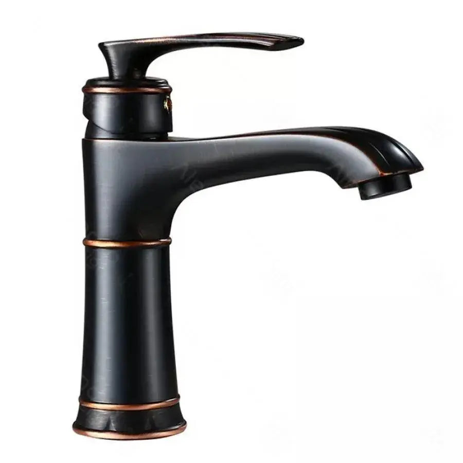 Μπαταρία Washbasin, υγιεινό ορείχαλκο, μαύρο, OD01/B