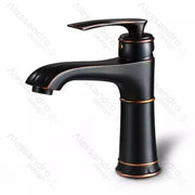 Μπαταρία Washbasin, υγιεινό ορείχαλκο, μαύρο, OD01/B