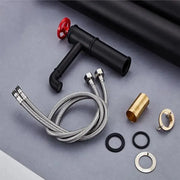 Μπαταρία Washbasin, υγιεινό ορείχαλκο, μαύρο, OD3003