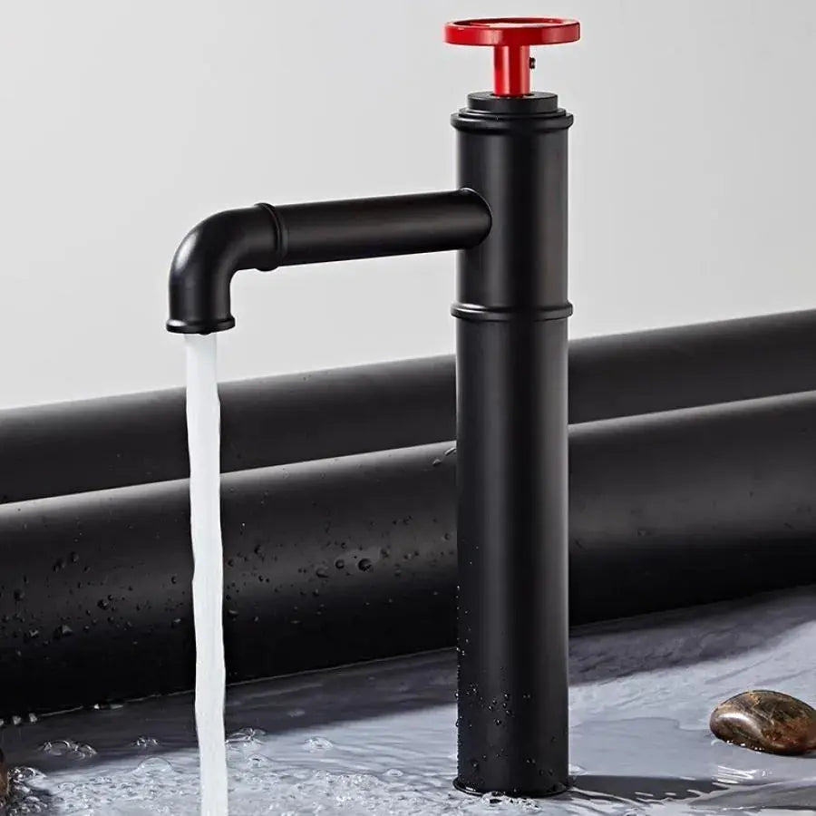 Μπαταρία Washbasin, υγιεινό ορείχαλκο, μαύρο, OD3004