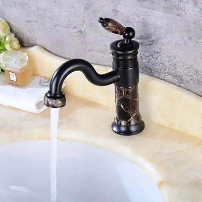 Μπαταρία Washbasin, υγιεινό ορείχαλκο, μαύρο, wzy/313