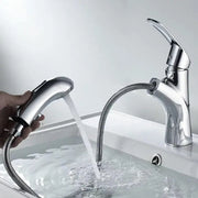 Washbasin Battery με εκχυλίσιμο ντους, υγειονομικό ορείχαλκο, Chrome, OD/2030