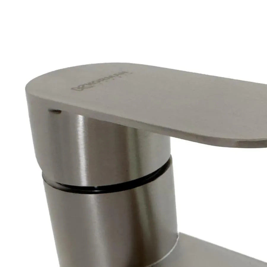 Μπαταρία Washbasin, βουρτσισμένο ανοξείδωτο χάλυβα, λογισμικό, κιτ στερέωσης, ZY1002