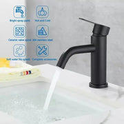 Μπαταρία Washbasin, ανοξείδωτο χάλυβα 304, μαύρο, HS/LY007