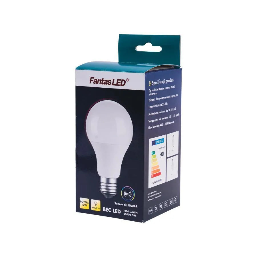 LED λαμπτήρας με αισθητήρα, 12W, 6500K