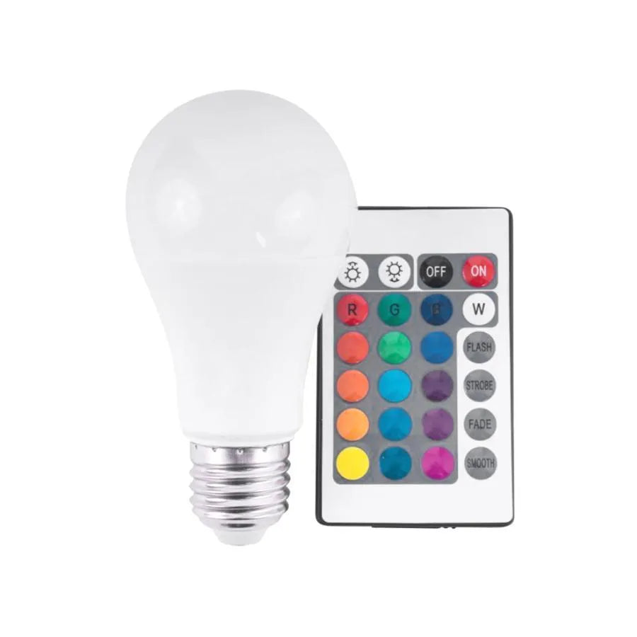 LED RGB LED με τηλεχειριστήριο E27, 12W, 6500K