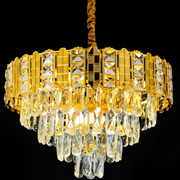 Crydelabre Crystal Nexia Ivara 5xe14, διάμετρος 40cm, γυαλιστερό χρυσό, regraph Ύψος
