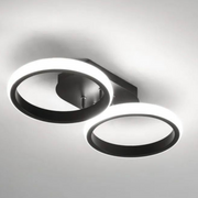 LED LED Elio Celio, 16W, 2 κύκλοι, κρύο/ζεστό/ουδέτερο φως, μαύρο