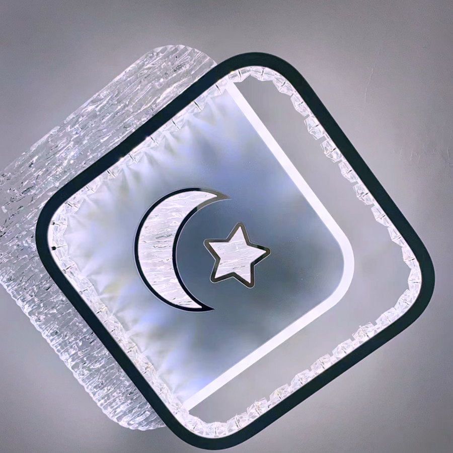 PERU LED Πολυέλαιος 39W, 2 τετράγωνα, Κρύο/Ζεστό/Ουδέτερο φως, Μαύρο