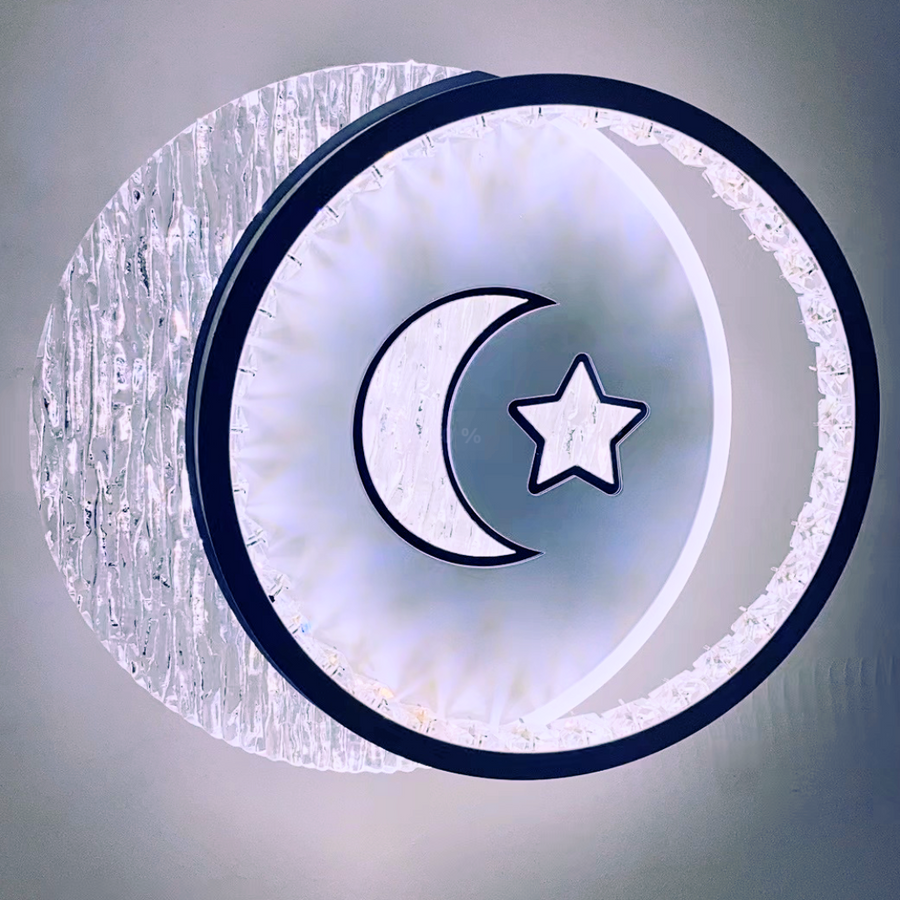 PERU LED Πολυέλαιος 36W, 2 κύκλοι, Κρύο/Ζεστό/Ουδέτερο φως, Μαύρο