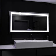 Mirror LED ορθογώνιο 160x80cm Verite Motionglow Marcello Σύστημα πρόβλεψης ρολογιού και θερμόμετρο Dimable