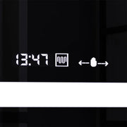 Mirror LED ορθογώνιο 160x80cm Verite Motionglow Marcello Σύστημα πρόβλεψης ρολογιού και θερμόμετρο Dimable