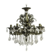 SANSSOUCI Magno Crystal Πολυέλαιος, 8xE14, Διάμετρος 65cm, Αντίκα Μπρούτζος