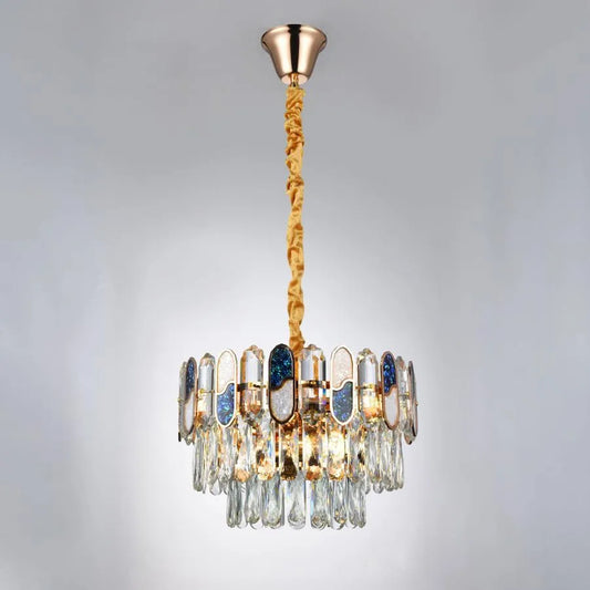 Πολυέλαιος Aniss 5*E27, Metal and Crystal, Golden