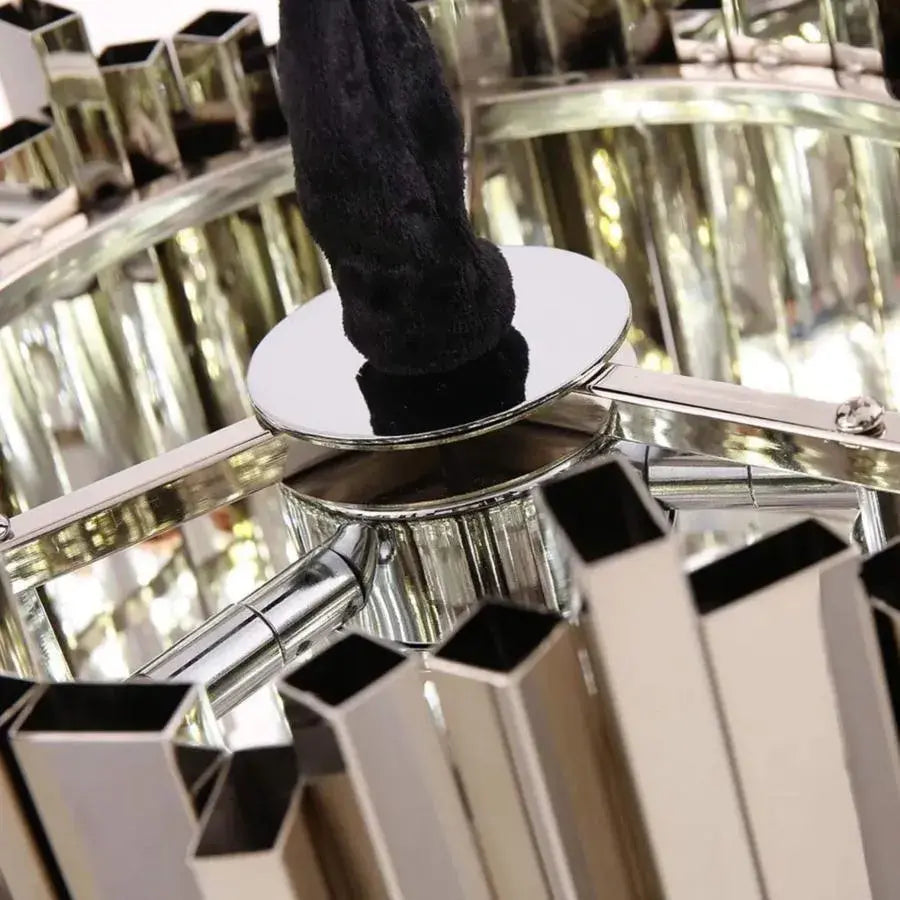 Crystal Blois Petito 3xe14 πολυέλαιος, διάμετρος 30cm, ασήμι, ρυθμιζόμενο ύψος