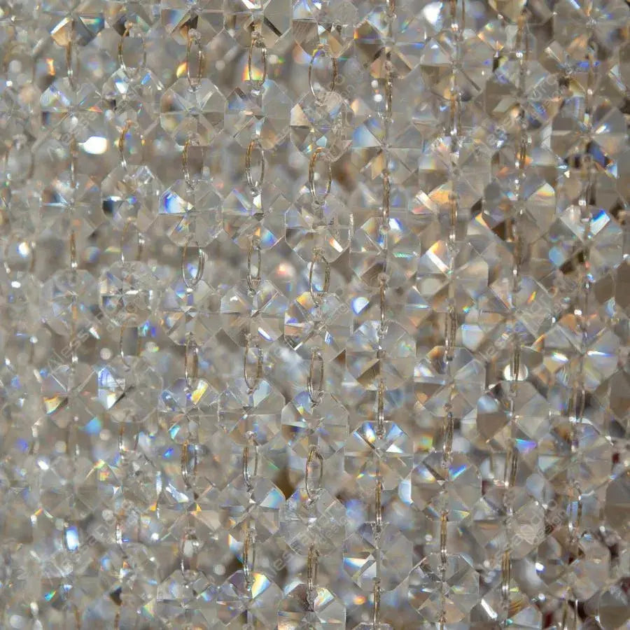 Crystal πολυέλαιος Adan, 8*E27, Silver, Metal και Crystal