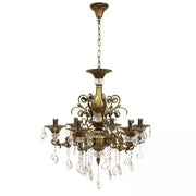 SANSSOUCI Magno Crystal Πολυέλαιος, 6xE14, Διάμετρος 60cm, Αντίκα Μπρούτζος