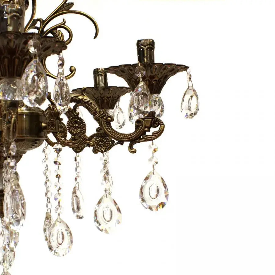 SANSSOUCI Magno Crystal Πολυέλαιος, 6xE14, Διάμετρος 60cm, Αντίκα Μπρούτζος