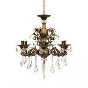 SANSSOUCI Magno Crystal Πολυέλαιος, 6xE14, Διάμετρος 60cm, Αντίκα Μπρούτζος