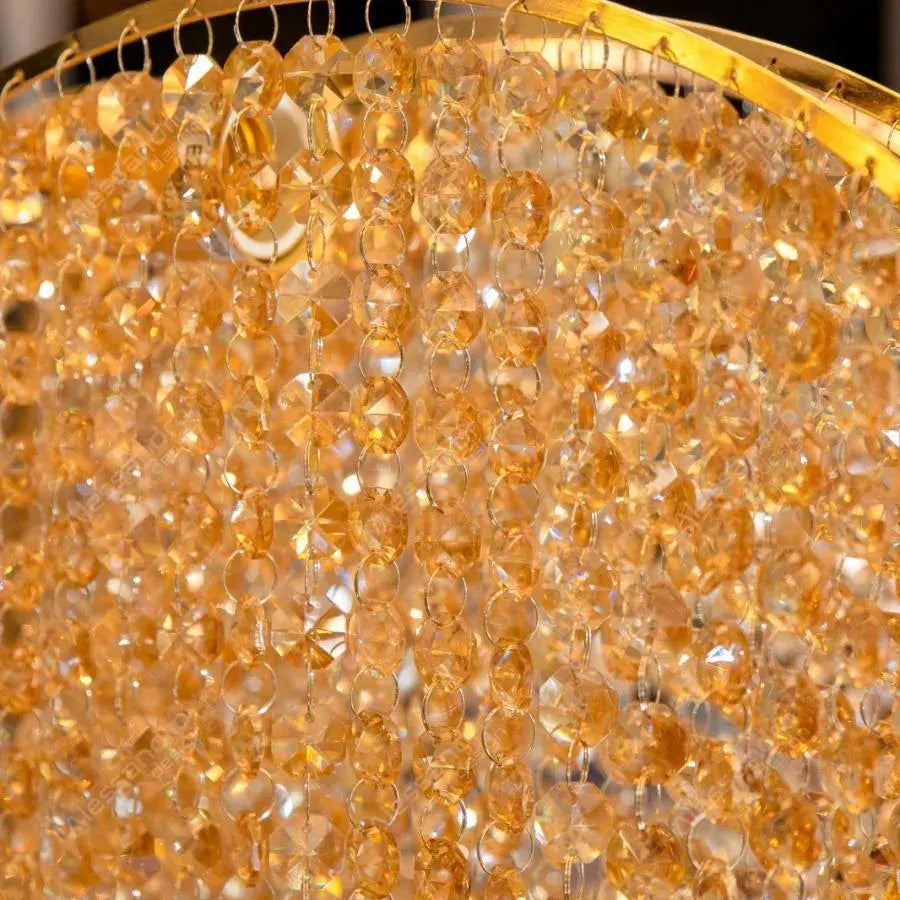 Crystal Crydelaber Ander, 8*E27, χρυσός, μέταλλο και κρύσταλλο