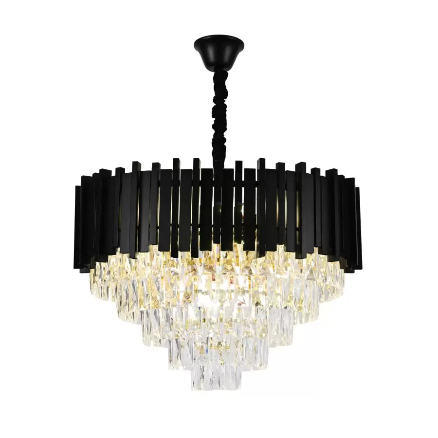 Πολυέλαιος Crystal Franco 8x E27 Black