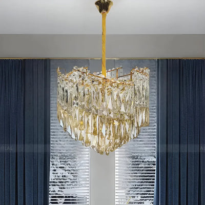 Πολυέλαιος Crystal Topkapi Petito 3xe27, διάμετρος 30cm, γυαλιστερό χρυσό, ρυθμιζόμενο ύψος