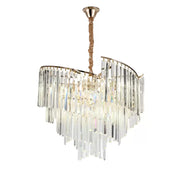 Πολυέλαιος Crystal Trianon Magno 10x E27, διάμετρος 56cm, γυαλιστερό χρυσό, ρυθμιζόμενο ύψος