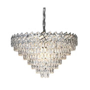 Crystal πολυέλαιος Windsor Supremo 16xe27, διάμετρο 80cm, γυαλιστερό χρώμιο, ρυθμιζόμενο ύψος