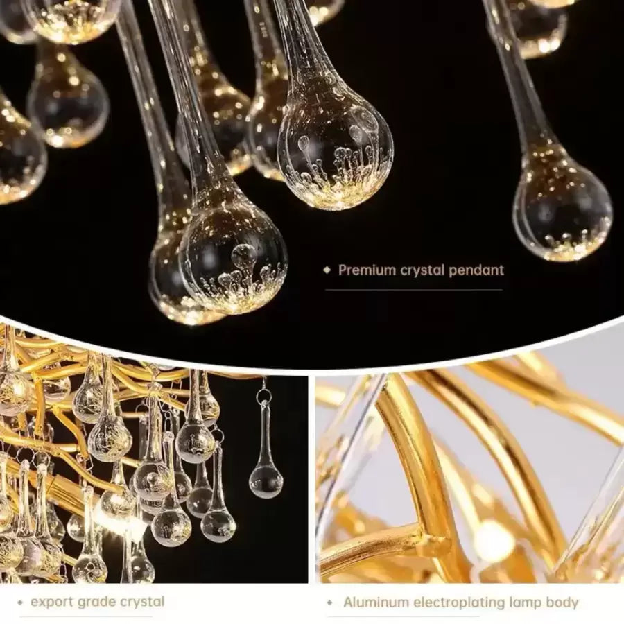 Πολυέλαιος Crystal Kaiser 13x G9 διάμετρος 120cm χρυσό