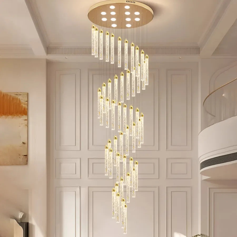 Πολυέλαιος Crystal LED Nomiki Golden