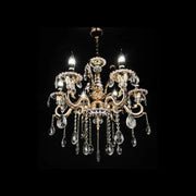 Crystal πολυέλαιος Luciano, 6*E14, χρυσός, μέταλλο και κρύσταλλο