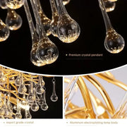 Πολυέλαιος Crystal Nathanael 7x G9 Gold