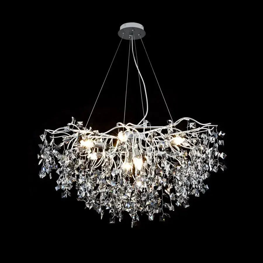 Πολυέλαιος με Crystal Connan 6xe14 λευκό