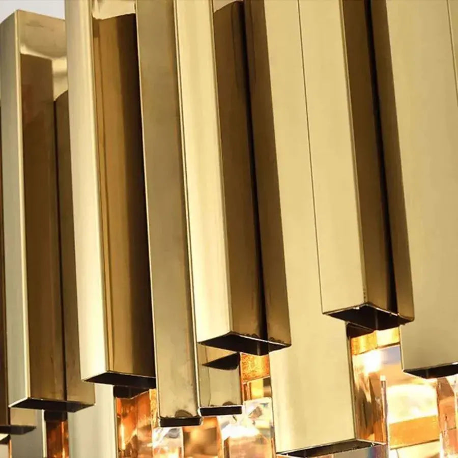 Κρυστάλλινος πολυέλαιος BALMORAL Magno, 9x E14, Διάμετρος 60cm, Χρυσός, Ρυθμιζόμενο ύψος