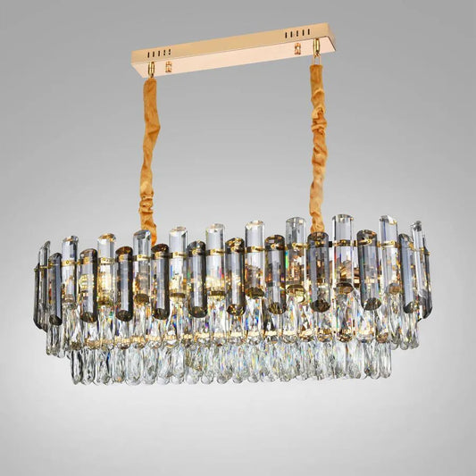 Πολυέλαιος Emir 8*E27, Metal and Crystal, Golden