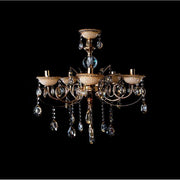 Giala Chandelier, 5*E14, χρυσός, μέταλλο και κρύσταλλο