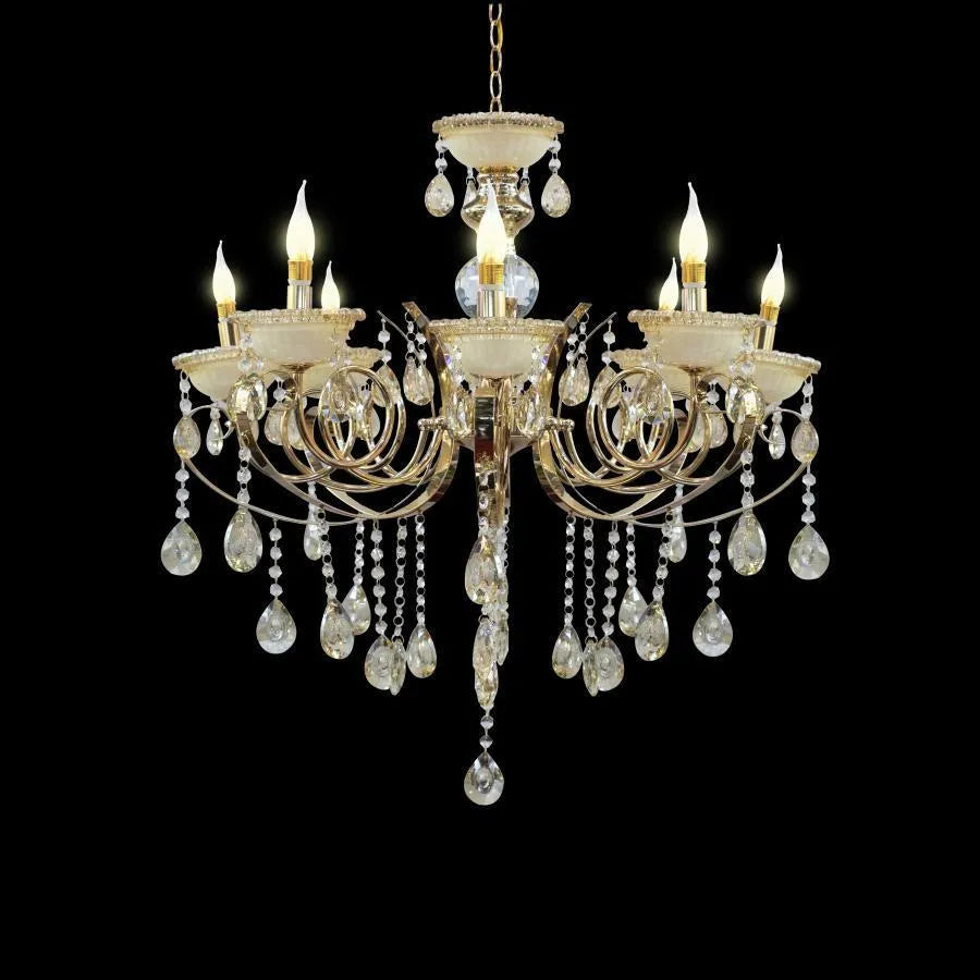 Giala Chandelier, 8*E14, χρυσός, μέταλλο και κρύσταλλο