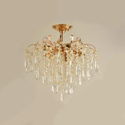 Crystal πολυέλαιος Ego 5x E27, διάμετρος 47cm, γυαλιστερό χρυσό