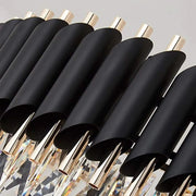 Κρυστάλλινος πολυέλαιος VERSAILLES Regalis 10x E14, Διάμετρος 80cm, Γυαλιστερό Χρυσό και Μαύρο, Ρυθμιζόμενο Ύψος