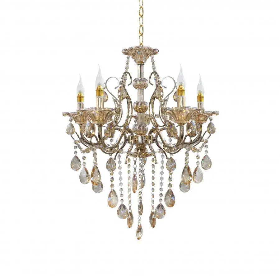 Imperial chandelier 5*e14, χρυσός, μέταλλο και κρύσταλλο