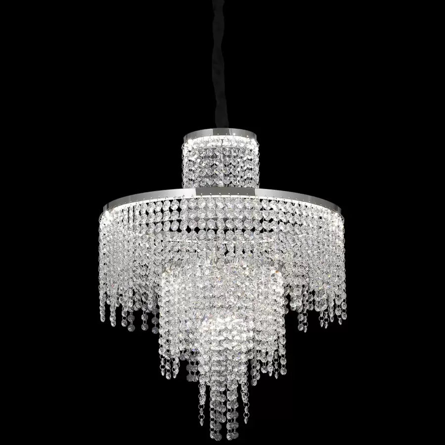 Crystal LED πολυέλαιος με Oscar Remote Control 59W Silver Daisy