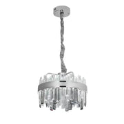 Crystal LED πολυέλαιος με Miguel 92W Dimable Silver Remote