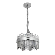 Crystal LED πολυέλαιος με Miguel 92W Dimable Silver Remote