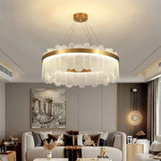 LED πολυέλαιος με τηλεχειριστήριο Alonzo 93W Dimable 60cm Χρυσή διάμετρο