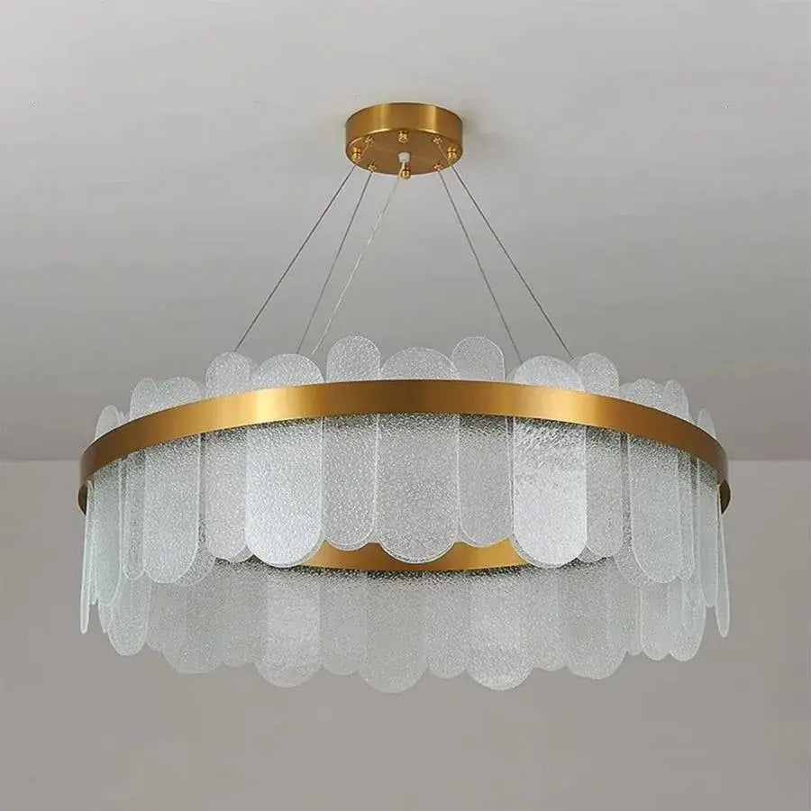 LED πολυέλαιος με τηλεχειριστήριο Alonzo 93W Dimable 60cm Χρυσή διάμετρο