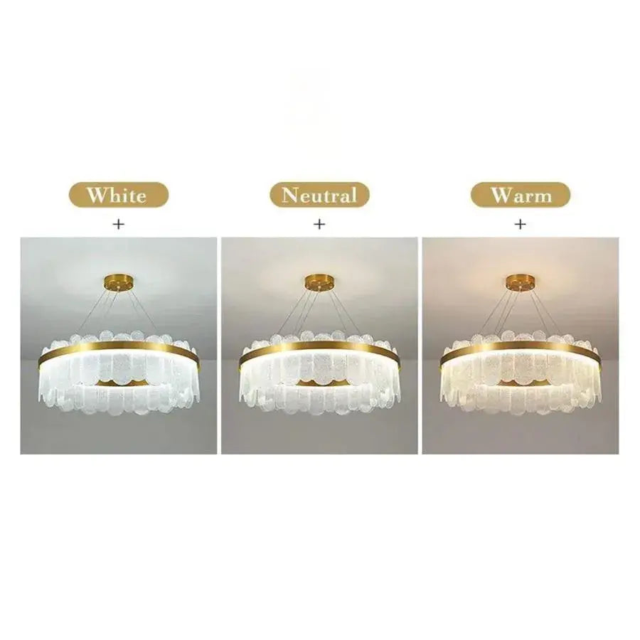 LED πολυέλαιος με τηλεχειριστήριο Alonzo 93W Dimable 60cm Χρυσή διάμετρο