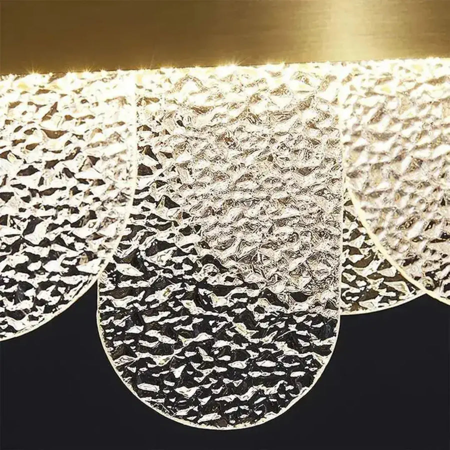 LED πολυέλαιος με τηλεχειριστήριο Alonzo 93W Dimable 60cm Χρυσή διάμετρο