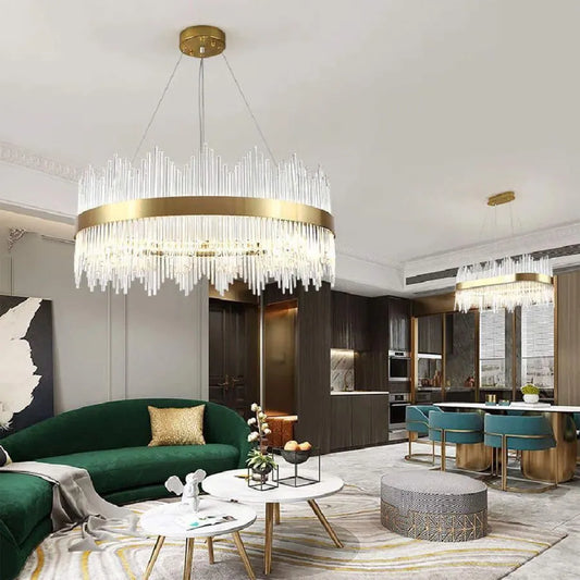 LED πολυέλαιος με τηλεχειριστήριο Aurelio 133W Dimable Gold